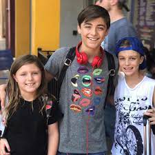 Asher Angel with his brother & sister