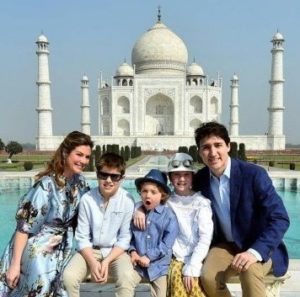 Sophie Grégoire Trudeau with her family