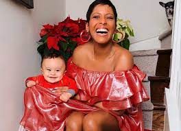 Tamron Hall with her son