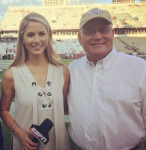 Laura Rutledge with her father