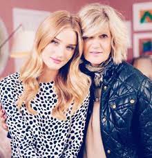 Rosie Huntington-Whiteley with her mother