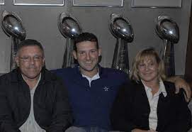 Tony Romo with his parents