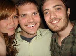 Mandy Moore with her brothers