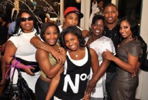 Toya Johnson with her brothers & sisters