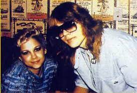 Axl Rose with his ex-girlfriend Gina