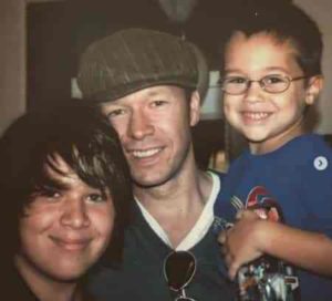 Donnie Wahlberg with his sons