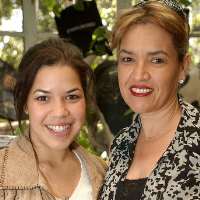 America Ferrera with her mother