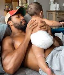 Justin Ervin with his son