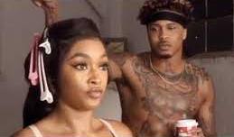 August Alsina with his ex-girlfriend Miracle