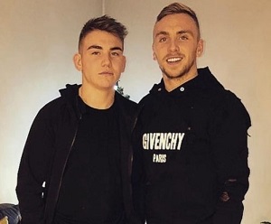 Jarrod Bowen with his brother
